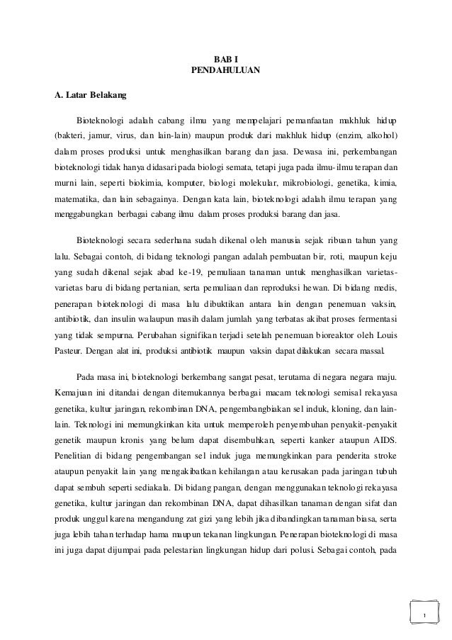 Pengantar Bioteknologi