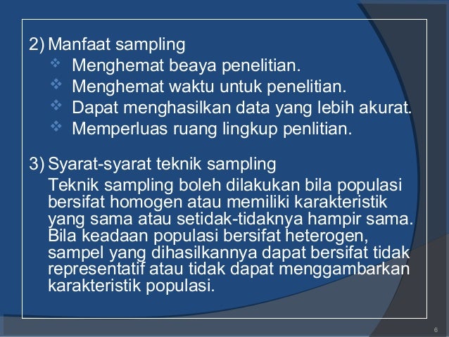 Teknik Pengambilan Sampel