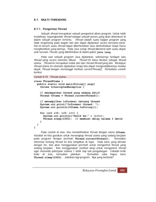 Contoh Threaded Kls11 smk rpl | PDF