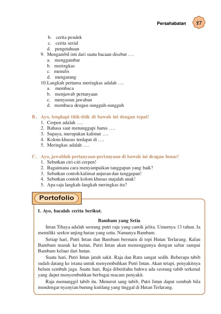 Contoh Cerpen Persahabatan Dalam Bahasa Inggris - Kimcil I