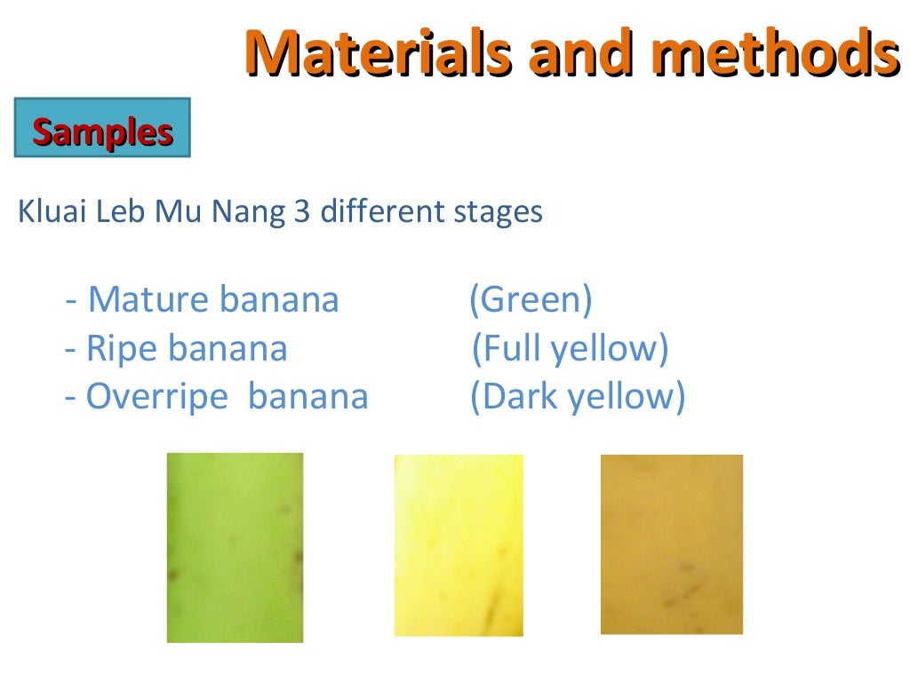 Analysis of Antioxidant in banana