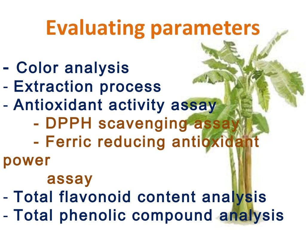 Analysis of Antioxidant in banana