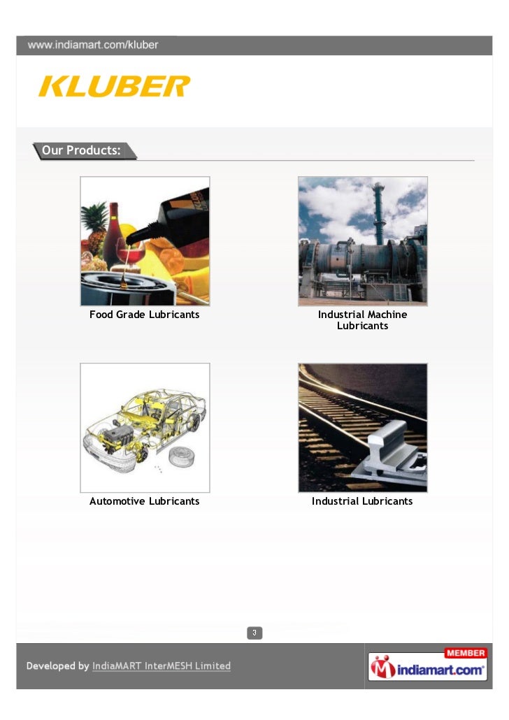 Kluber Lubrication India Private Limited, Bengaluru, Food Grade Lubricants