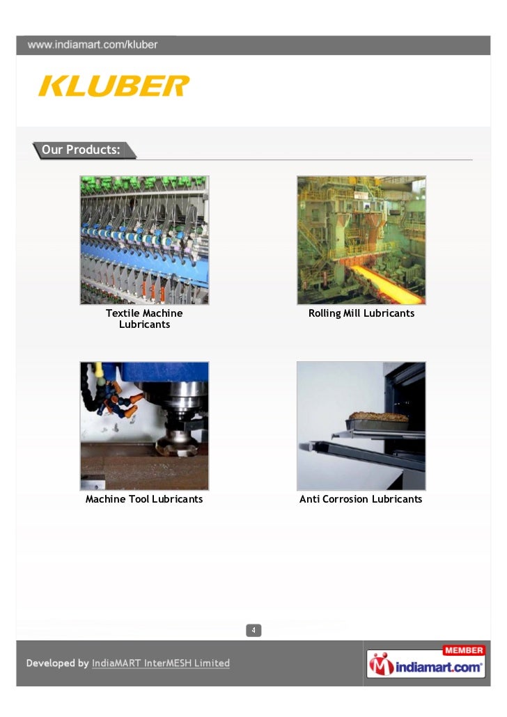 Kluber Lubrication India Private Limited, Bengaluru, Food Grade Lubricants