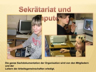 Tischtennis● Im KIF wirdallesgemeinsamgemacht. Die Ältere und Jüngereschaffenimmerzusammen.