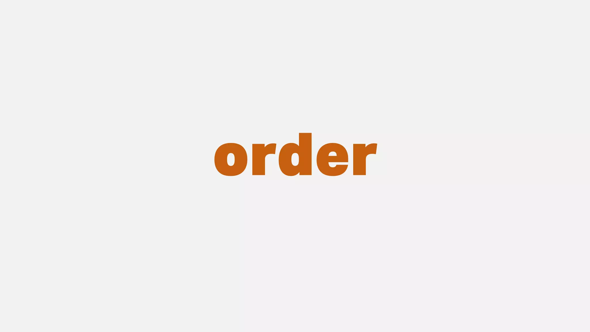 order
 