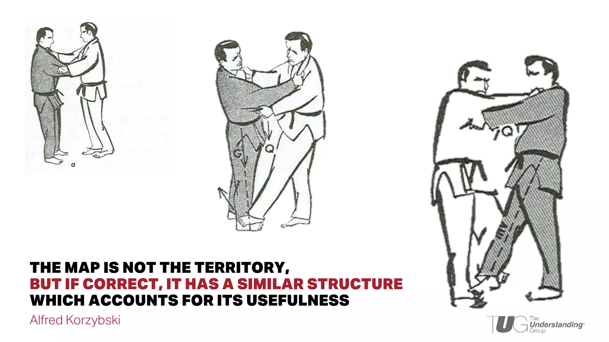 Alfred Korzybski
THE MAP IS NOT THE TERRITORY,
BUT IF CORRECT, IT HAS A SIMILAR STRUCTURE
WHICH ACCOUNTS FOR ITS USEFULNESS
 