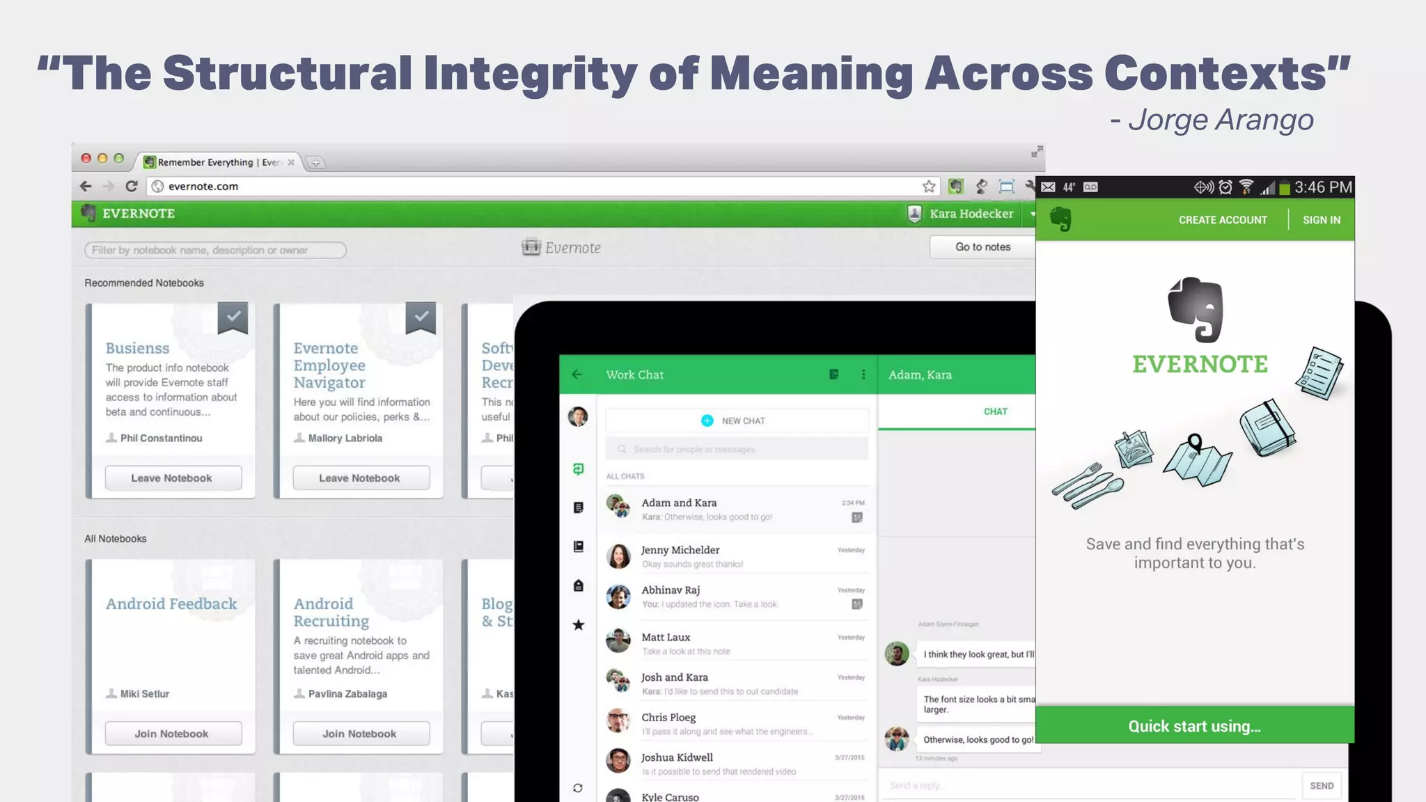 “The Structural Integrity of Meaning Across Contexts”
- Jorge Arango
 