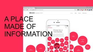 A PLACE
MADE OF
INFORMATION
 