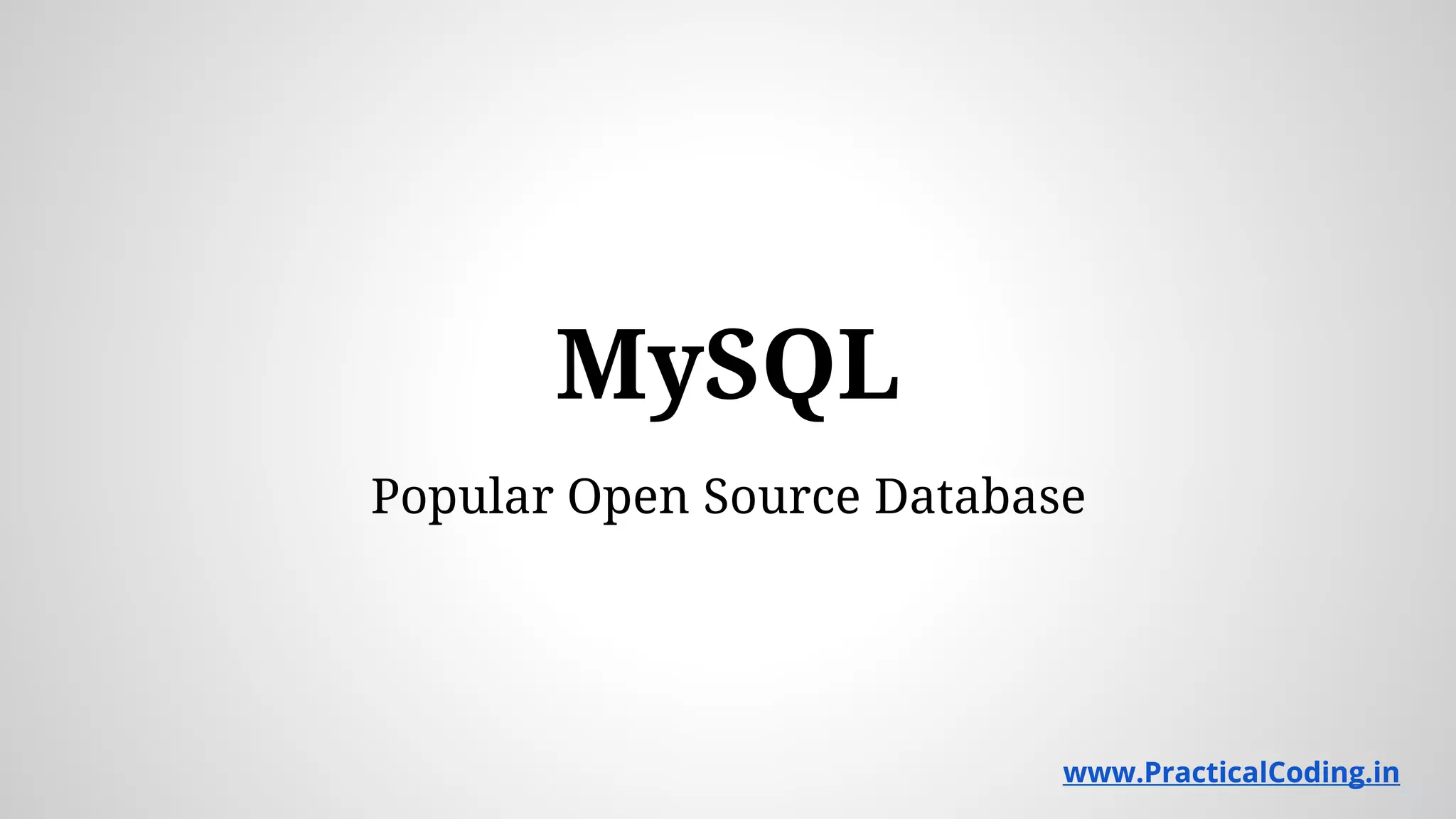 Introduction to my_sql | PPT