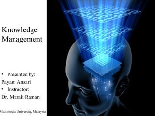 Knowledge Management ,[object Object],[object Object],[object Object],[object Object],Multimedia University, Malaysia 