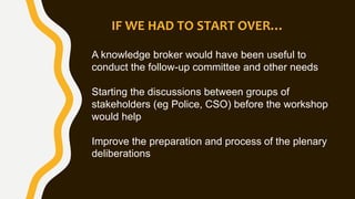 Workshop CKF16: Deliberative dialogues as a tool for knowledge ...