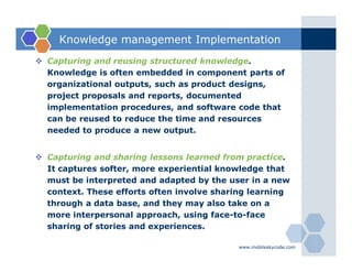 Knowledge Management: Best Practices for Organization | PDF