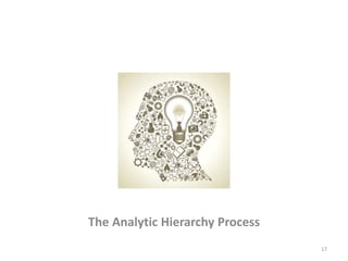 The Analytic Hierarchy Process
17
 