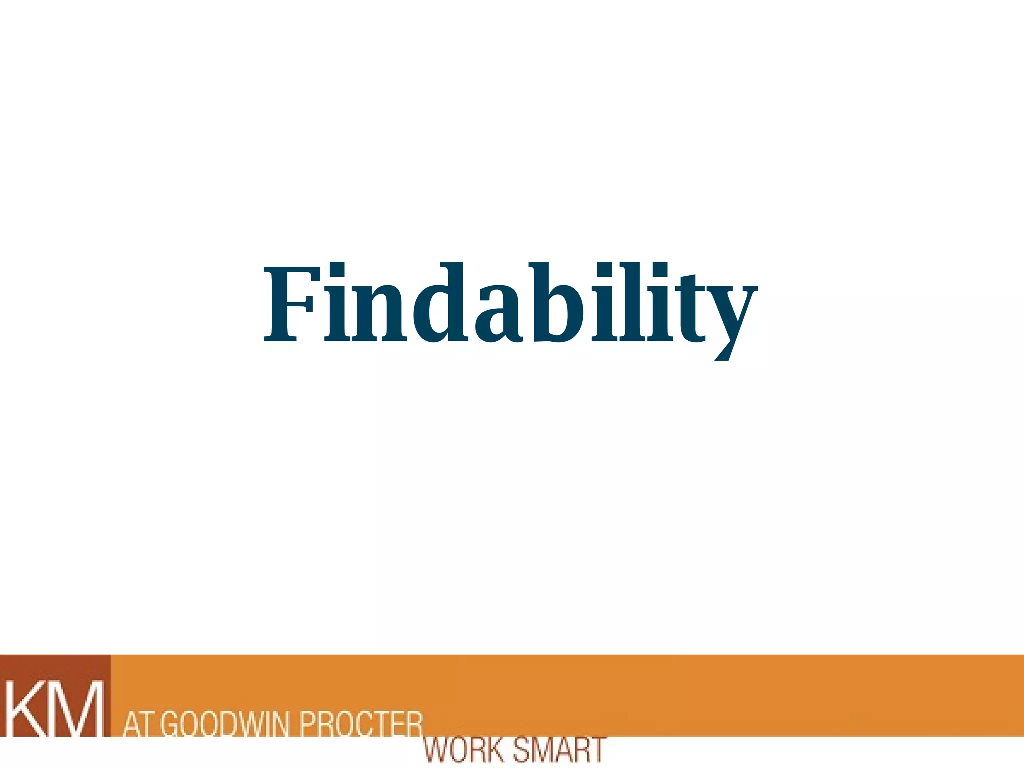 Findability 