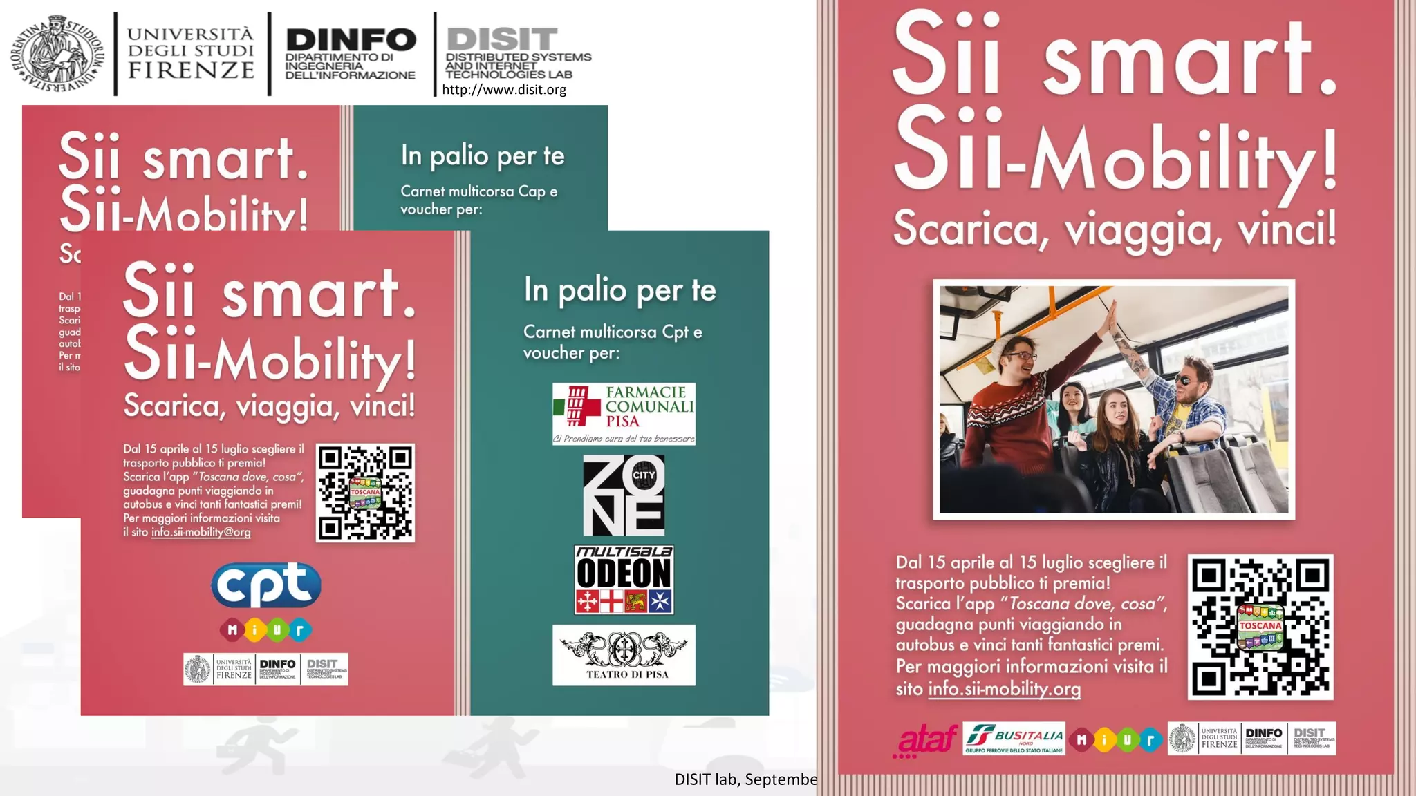 DISIT Lab, Distributed Data Intelligence and Technologies
Distributed Systems and Internet Technologies
Department of Information Engineering (DINFO)
http://www.disit.dinfo.unifi.it
http://www.disit.org
DISIT lab, September 2018
 