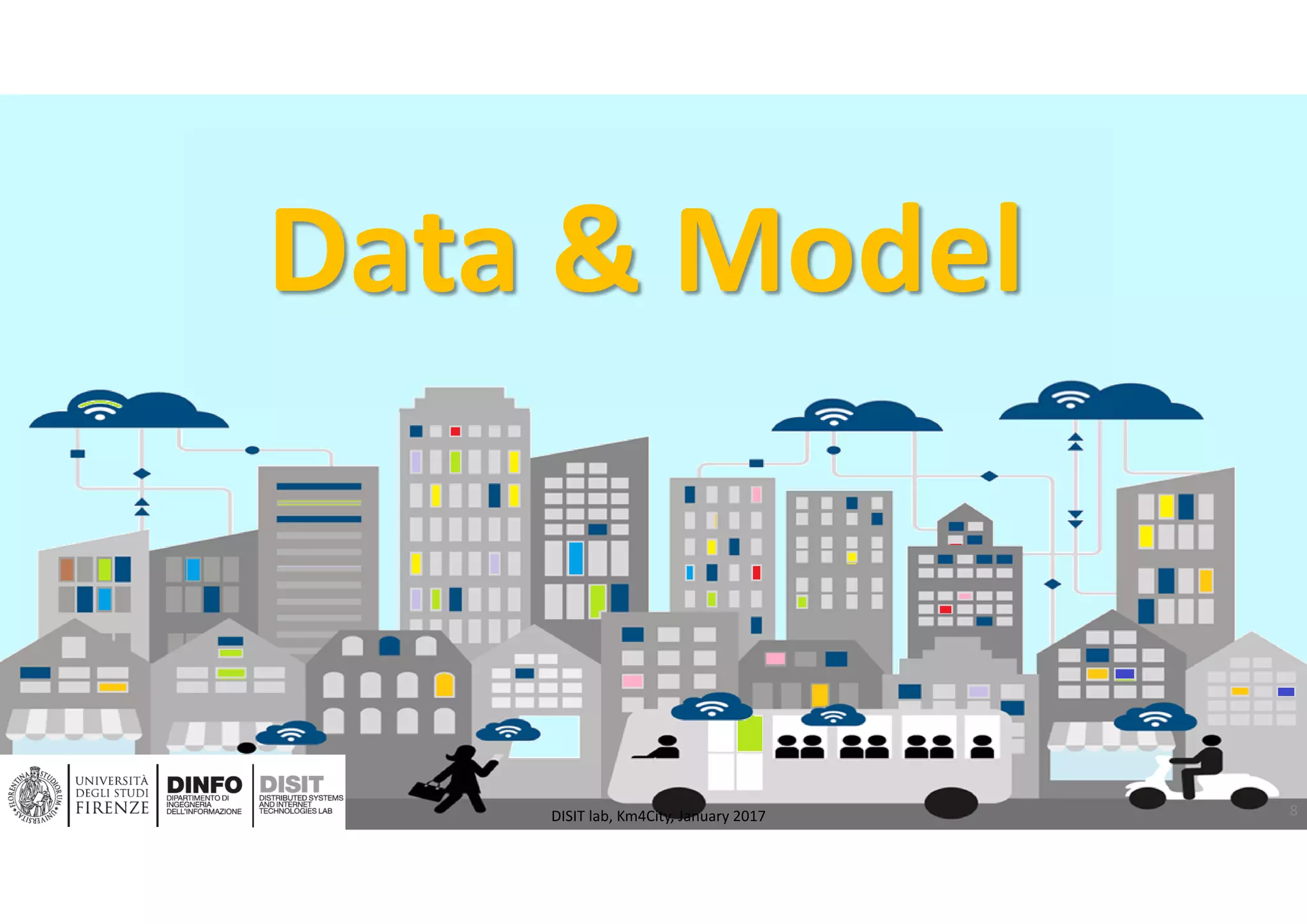 DISIT Lab, Distributed Data Intelligence and Technologies
Distributed Systems and Internet Technologies
Department of Information Engineering (DINFO)
http://www.disit.dinfo.unifi.it
http://www.disit.org
Data & Model
8DISIT lab, Km4City, January 2017
 