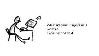 What are your insights in 3
words?
Type into the chat.
 