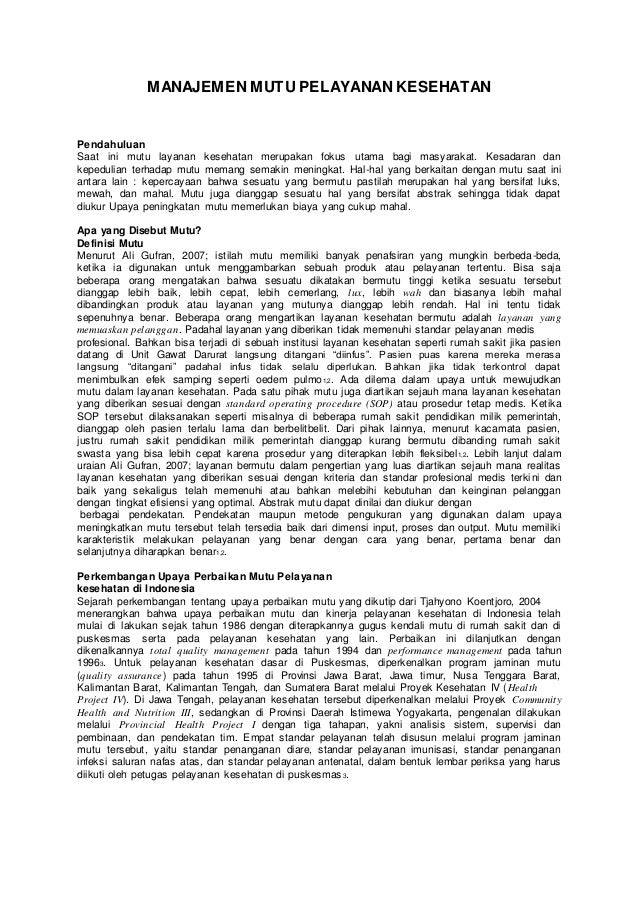 Kma363 Manajemen Mutu Pelayanan Kesehatan Kj101 5661 Fitri Andriasar Kma363 Manajemen Mutu Pelayanan Kesehatan Kj101 5661 Fitri Andriasar