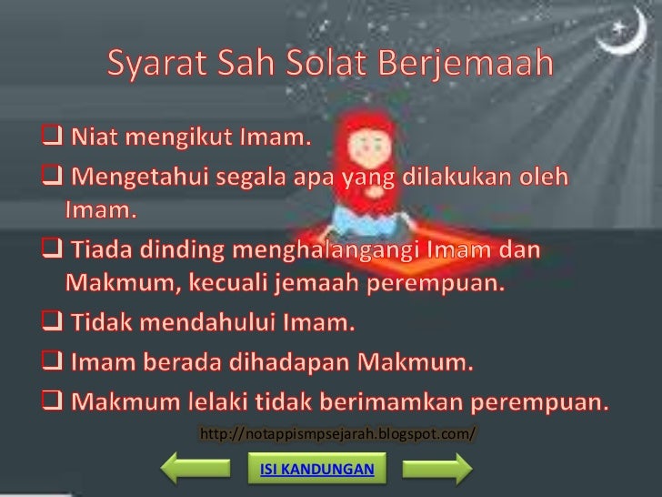 Syarat Sah Solat Berjemaah Syarat Sah Solat Berjemaah - mweosmalay