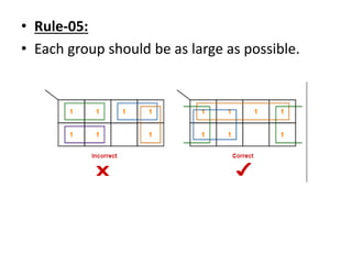 • Rule-05:
• Each group should be as large as possible.
 