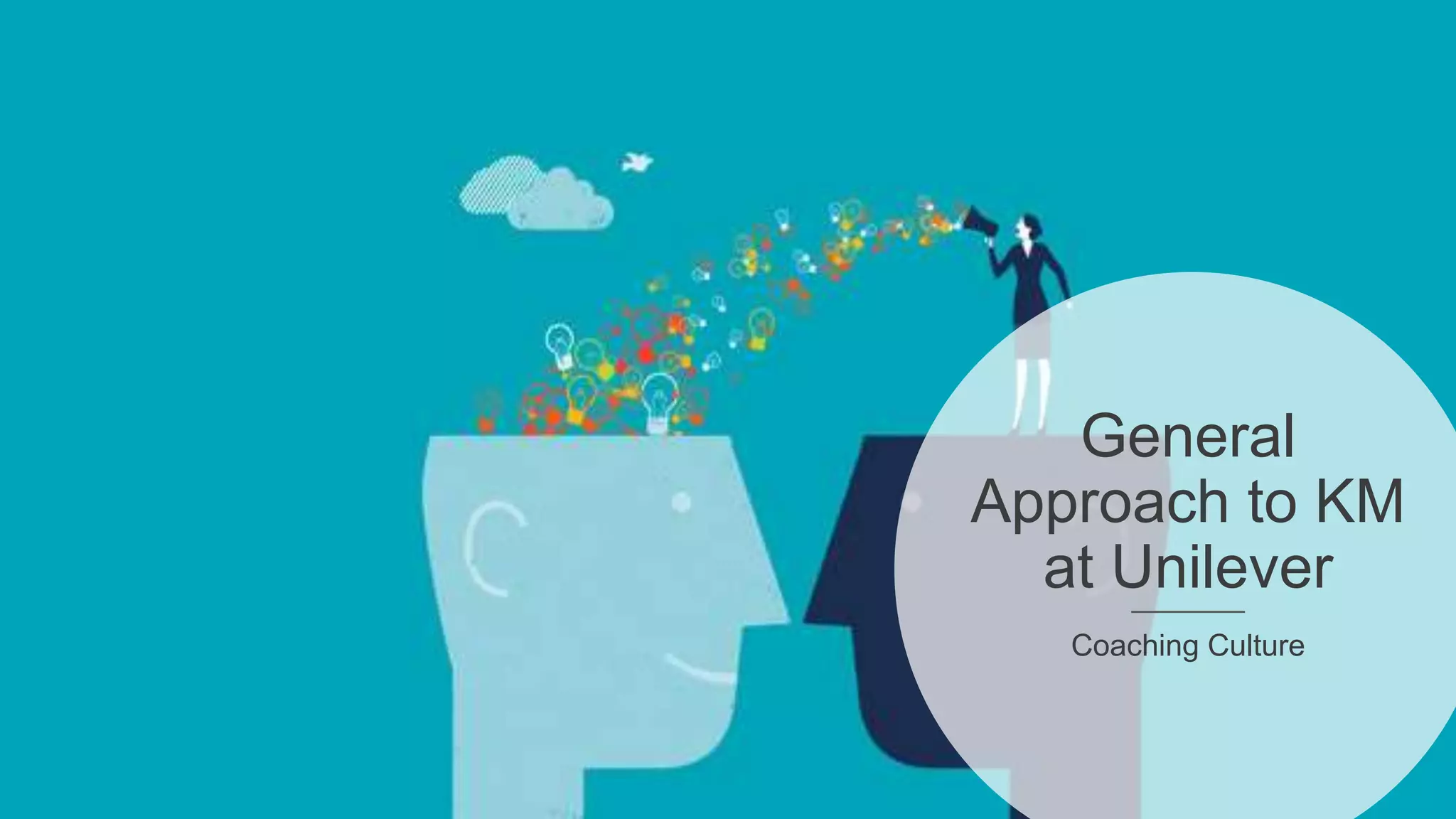 General
Approach to KM
at Unilever
Coaching Culture