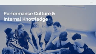 Performance Culture &
Internal Knowledge
 