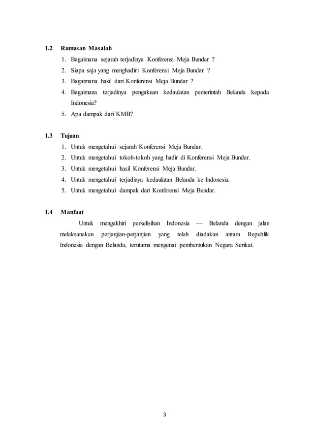 Makalah Konferensi Meja Bundar