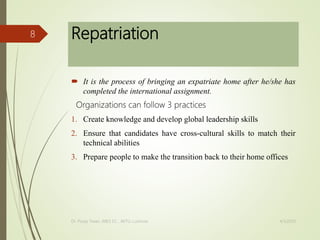 Kmb202 HRM unit 5 IHRM part 2 | PPTX
