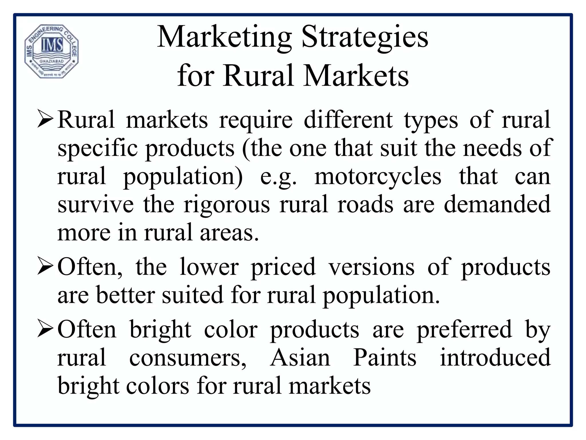Rural Marketing in India | PPTX