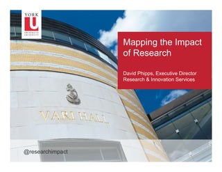 Mapping the Impact
of Research
David Phipps, Executive Director
Research & Innovation Services

–1

@researchimpact

 