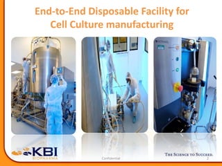 2Confidential
End-to-End Disposable Facility for
Cell Culture manufacturing
 