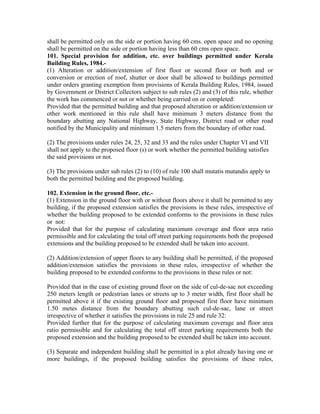 Kmbr rule Kerala Municipality Building Rules KMBR | PDF