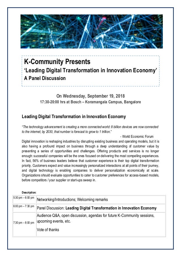 Leading Digital Transformation In Innovation Economy