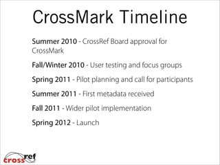 crossmark update