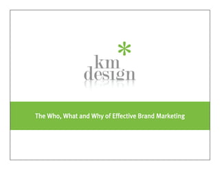 The Who, What and Why of Effective Brand Marketing
 