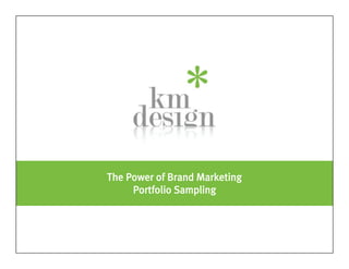 The Power of Brand Marketing
     Portfolio Sampling
 