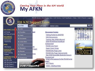 Knowledge Management in the Department of Defense