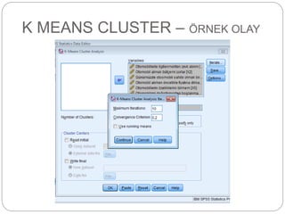 K MEANS CLUSTER – ÖRNEK OLAY
 