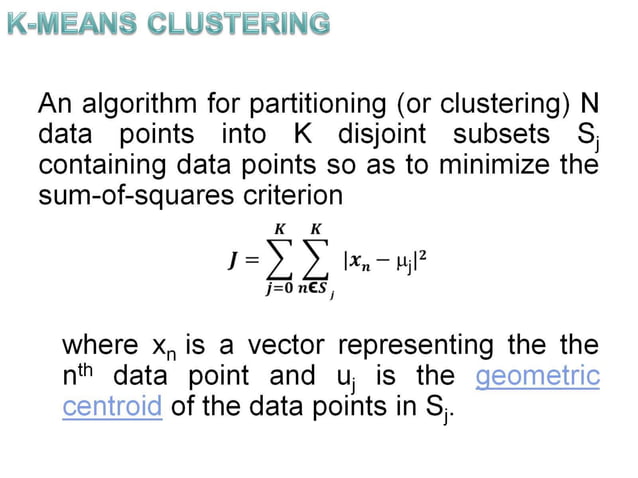 K means clustering | PPT | Free Download