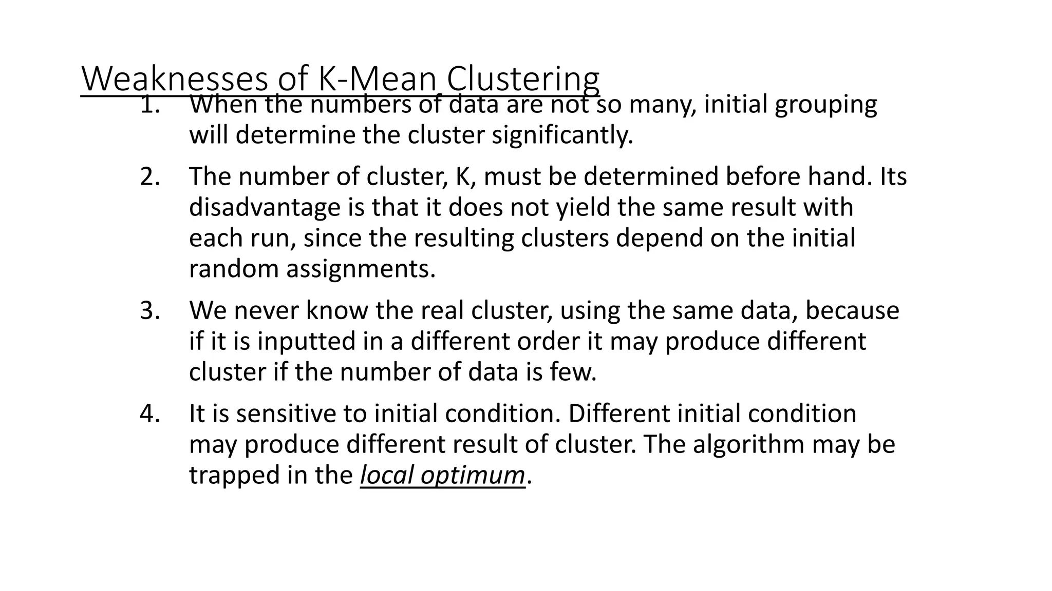 K means Clustering - algorithm to cluster n objects | PPT