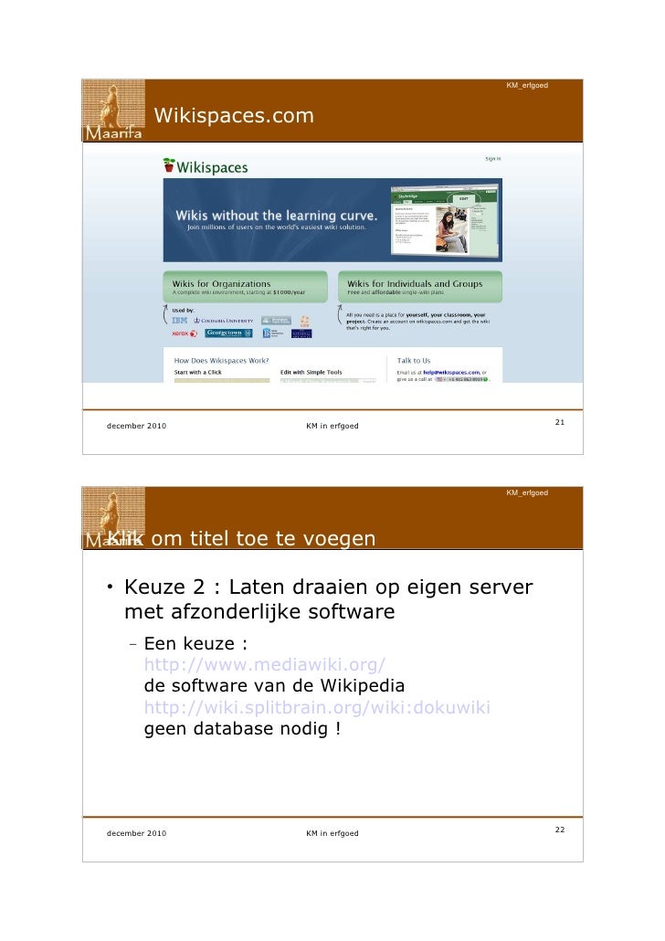 i keuze wikispaces kennismanagement binnen lokale erfgoedorganisaites i keuze wikispaces kennismanagement binnen lokale erfgoedorganisaites