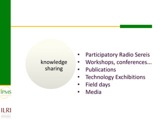 Innovative approaches of knowledge management in agriculture: Experiences from IPMS project–Ethiopia 
