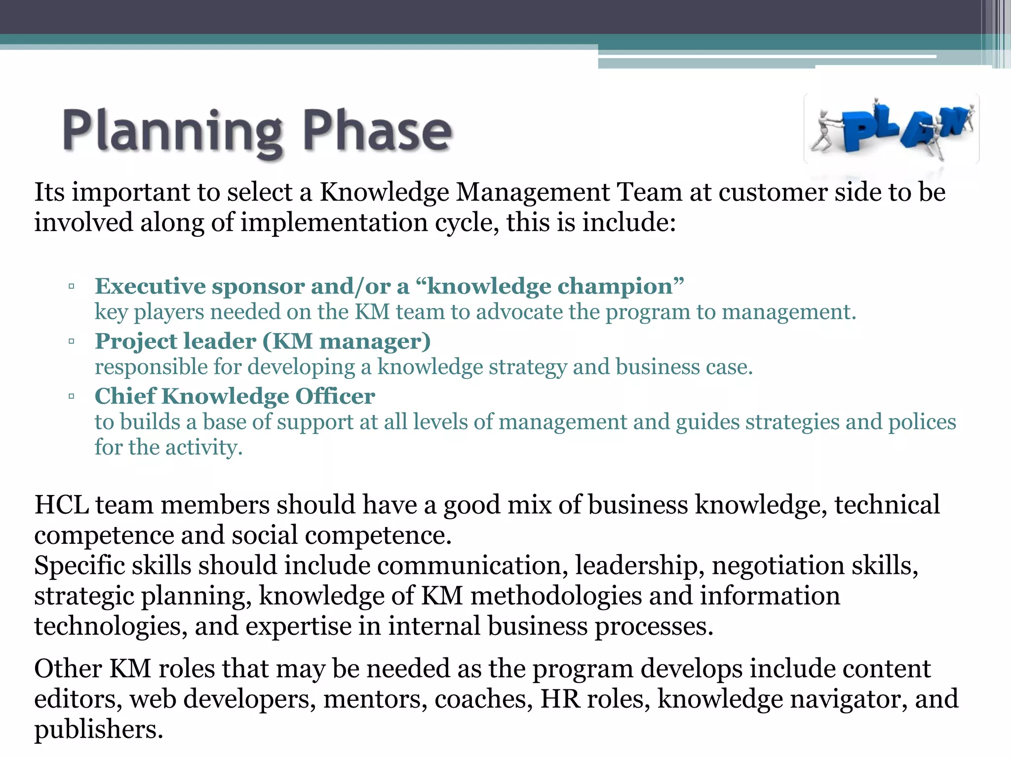 Knowledge Management Implementation Road map | PPT