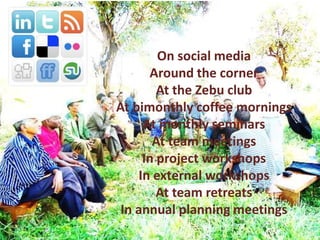 KM (and communication) at ILRI: Igniting ‘researching out loud’ for more effective development outcomes