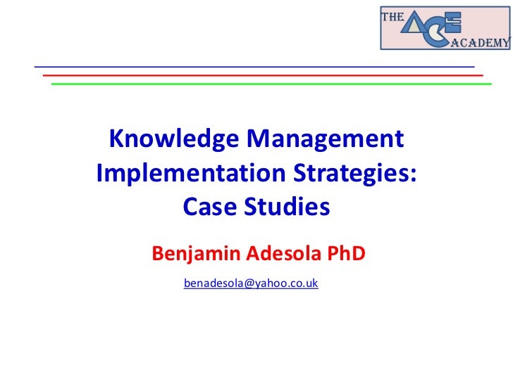 Successful knowledge management case studies