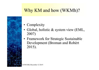Knowledge Management in Strategic Sustainable Development | PDF