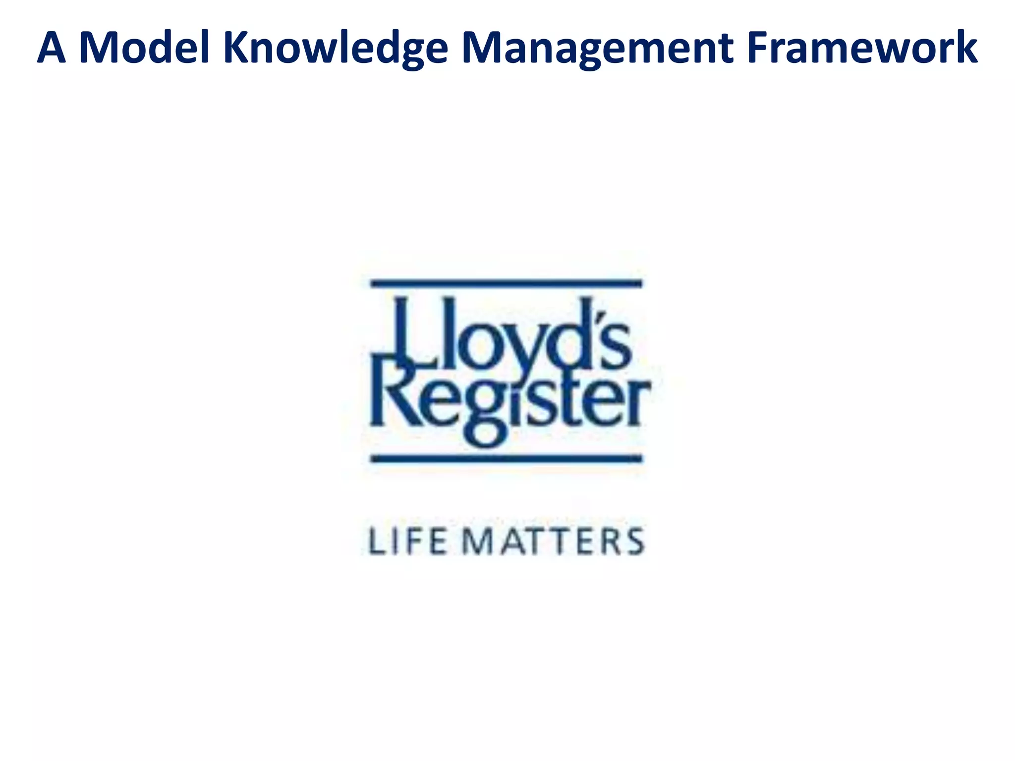 A Model Knowledge Management Framework
 