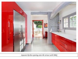 Separate kitchen opening onto the terrace with BBQ

 