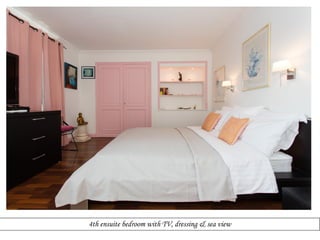 4th ensuite bedroom with TV, dressing & sea view

 